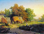 ₴ Картина пейзаж художника от 171 грн.: Деревня