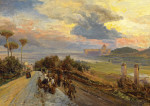 ₴ Купить картину пейзаж художника от 175 грн: Кассиева дорога около Рима с видом на Ватикан