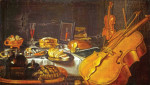₴ Репродукция натюрморт от 183 грн.: Натюрморт с музыкальными инструментами