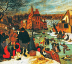 ₴ Картина бытового жанра известного художника от 228 грн.: Зима, катание на коньках