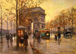 ₴ Репродукция городской пейзаж от 150 грн.: Париж, уличная сцена