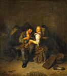Картина бытовой жанр известного художника от 184 грн.: Молодая пара в таверне