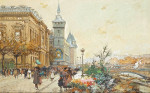 ₴ Репродукция городской пейзаж от 269 грн.: Цветочный рынок