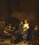 Картина бытовой жанр известного художника от 184 грн.: Интерьер таверны с выпивающими крестьянами