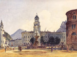 ₴ Картина городской пейзаж известного художника от 184 грн.: Резиденцплац в Зальцбурге