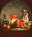 ₴ Картина натюрморт известного художника от 175 грн.: Дыня, груши, персики и сливы