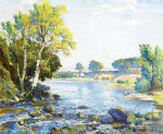 ₴ Репродукция пейзаж от 259 грн.: Перекат на реке