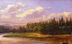 ₴ Картина пейзаж известного художника от 205 грн.: Эльба, пейзаж близ Дрездена