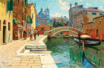₴ Репродукция городской пейзаж от 217 грн.: Канал в Венеции