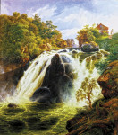 ₴ Картина пейзаж художника от 218 грн.: Вид на водопад Стора Муллан, Швеция
