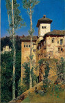 Купить картину пейзаж: Башня де-лас-Дамас на Альгамбра в Гранаде