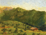 ₴ Купить картину пейзаж художника от 210 грн: Охотничий домик в Лихтенштейне