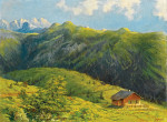 ₴ Купить картину пейзаж художника от 199 грн: Охотничий домик в Лихтенштейне