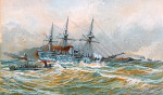 ⚓Репродукция морской пейзаж от 199 грн.: Имперский флот и торпедные катера в море