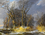 ₴ Купить картину пейзаж художника от 210 грн: Охотники на снегу