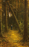 ₴ Репродукция пейзаж от 168 грн.: Красная шапочка в лесу