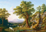 ₴ Репродукция пейзаж от 293 грн.: Аркадский пейзаж с Аполлоном