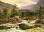 ₴ Репродукция пейзаж от 309 грн.: Норвежский водопад