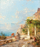 ₴ Картина бытовой жанр художника от 174 грн.: Сорренто, вид на Неаполитанский залив