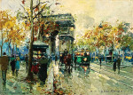 Картина городской пейзаж от 166 грн.: Триумфальная арка авеню де Фридланд