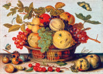 ₴ Репродукция картины натюрморт от 229 грн.: Натюрморт с корзиной фруктов