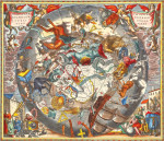 Купить старинную карту высокого разрешения от 228 грн.: Созвездия южного неба из "Гармонии Макрокосмоса"