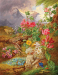 ₴ Репродукция картины натюрморт от 189 грн.: Натюрморт с альпийскими цветами
