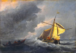 ⚓Репродукция морской пейзаж от 223 грн.: Голландское судно в сильный ветер