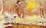 ₴ Репродукция картины пейзаж от 157 грн: Зимний лесной пейзаж