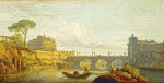 ₴ Картина городской пейзаж известного художника от 157 грн.: Мост и замок Святого Ангела в Риме