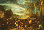 ₴ Картина батального жанра известного художника от 170 грн.: Битва кавалерии