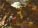 Бытовая живопись: Фалес вызывая реку течь по обе стороны армии Лидии