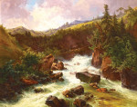 ₴ Купить картину пейзаж художника от 210 грн: Дикий ручей в горах