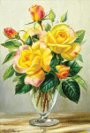₴ Репродукція натюрморт від 313 грн.: Натюрморт з трояндами
