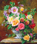 ₴ Репродукция натюрморт от 335 грн.: Розы и другие цветы