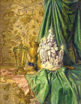 ₴ Репродукция картины натюрморт от 185 грн.: Фарфоровые фигуркии и кубок