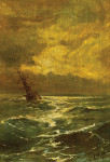 Купить картину морской пейзаж: Корабль в штормовом море