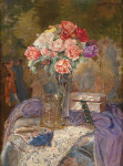 ₴ Репродукция картины натюрморт от 150 грн.: Розы в вазе