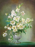 ₴ Репродукция натюрморт от 252 грн.: Белый букет цветов