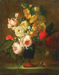 ₴ Картина натюрморт художницы от 205 грн.: Цветы в вазе и ракушка