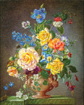 ₴ Репродукція натюрморт від 242 грн.: Троянди в букеті з іншими квітами