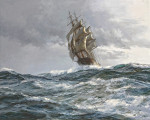 ⚓Репродукція морський краєвид від 253 грн.: Кліпер "Титанія", океан що здіймається