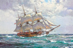 ⚓Репродукция морской пейзаж от 217 грн.: Военный корабль "Эндимион"