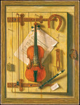 Купить картину натюрморт: Скрипка и музыка