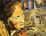 Картина бытовой жанр от 226 грн.: Портрет Гала с двумя ягнятами находящимися в равновесии на ее плече