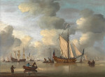 ₴ Купить картину море художника от 180 грн.: Английская Королевская яхта стоит в спокойной воде