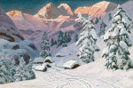 ₴ Репродукція краєвид від 217 грн.: Вид на альпійську долину Ецталь