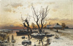 ₴ Репродукция пейзаж от 205 грн.: Зимний закат
