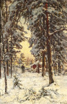 ₴ Репродукция пейзаж от 165 грн.: Фигура в зимнем лесу