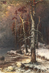 ₴ Репродукция пейзаж от 217 грн.: Зимой в лесу вблизи Чудского озера